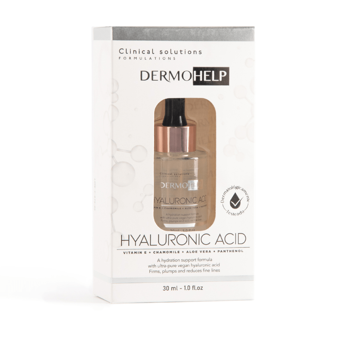 HYALURONIC ACID SERUM ultra - pure vegan, firms and reduces face lines - DermoHelp Skin Care Products - Shop Now