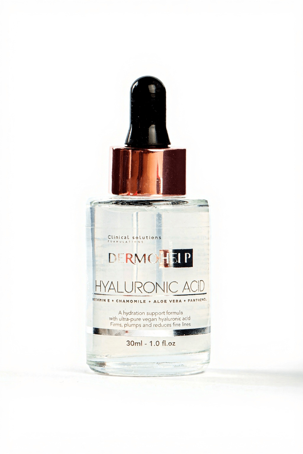 HYALURONIC ACID SERUM ultra - pure vegan, firms and reduces face lines - DermoHelp Skin Care Products - Shop Now